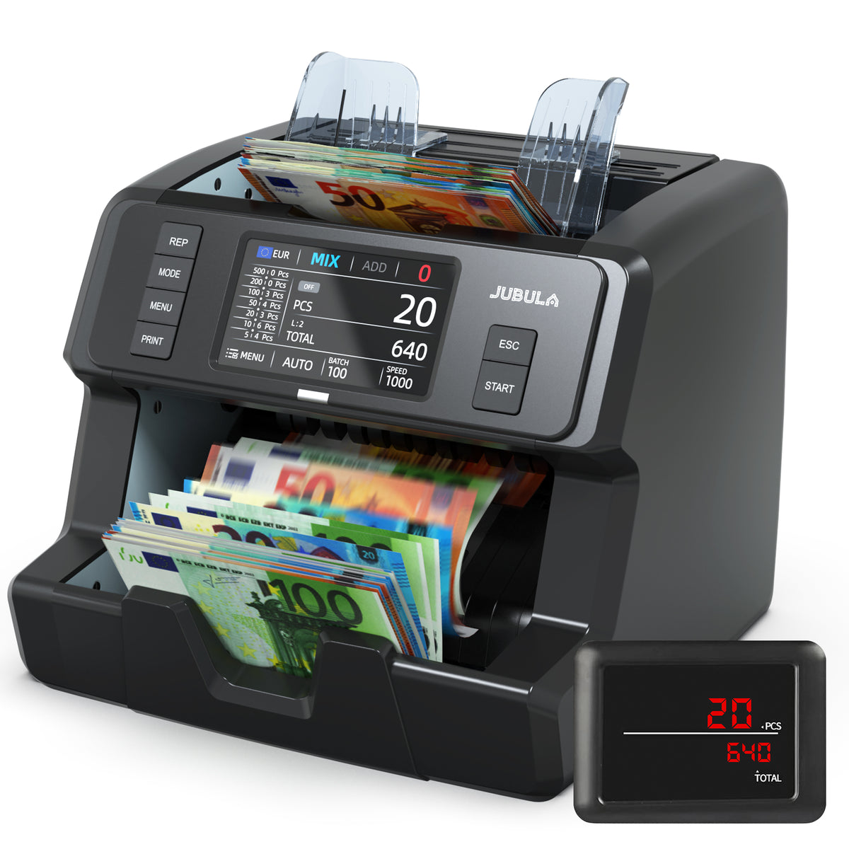 Jubula MV-400 Geldzählmaschine für gemischte Geldscheine | 1CIS | Touchscreen