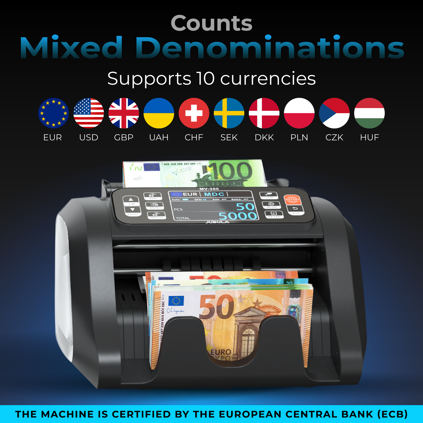 Jubula MV-300 Banknote Value Counter