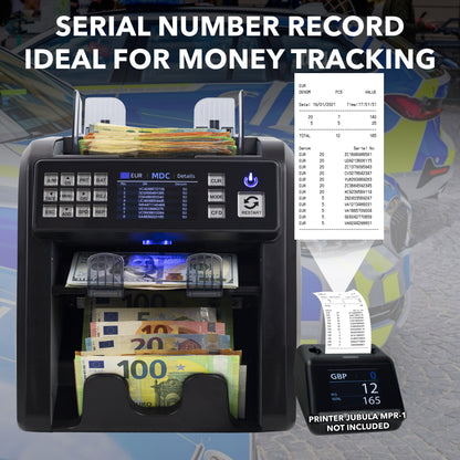 Jubula MV-600 Dual-Pocket Banknote Value Counter & Sorter